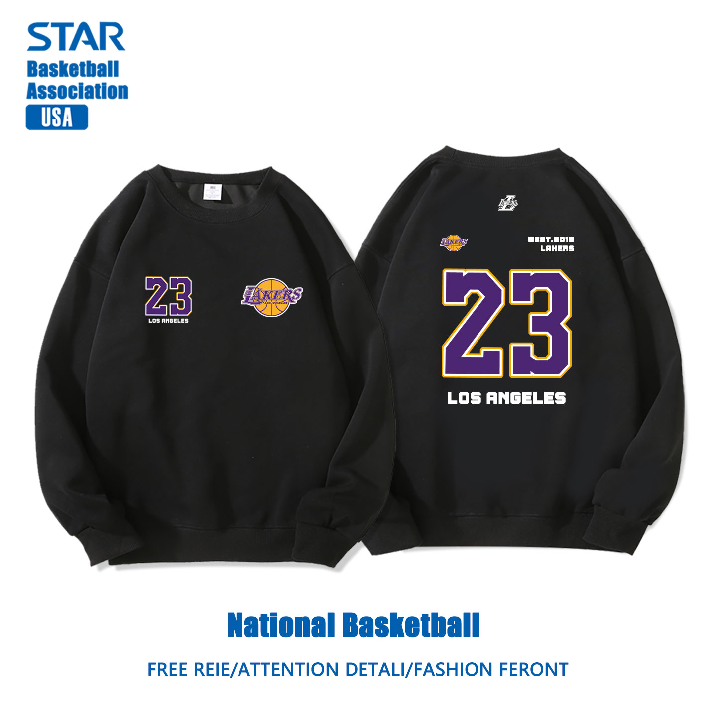 美式籃球 秋冬新款 親子情侶裝圓領長袖