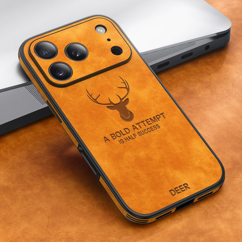 輕奢羊巴皮麋鹿磁吸手機殼
