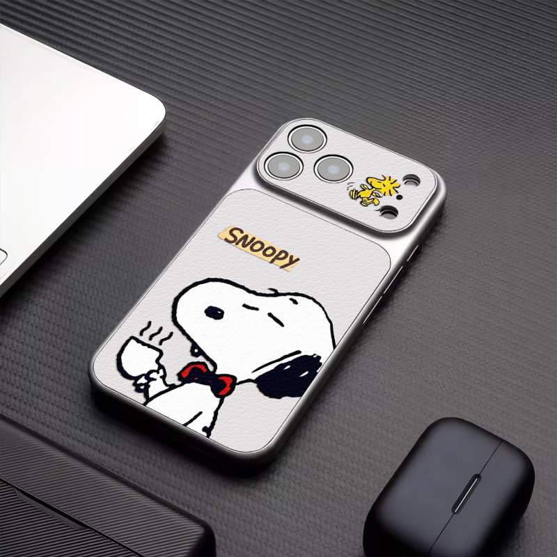 史努比 Snoopy 高端皮紋手機殼｜MagSafe磁吸防摔保護套