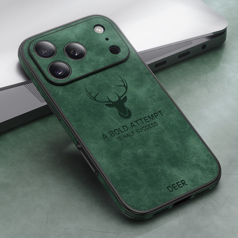輕奢羊巴皮麋鹿磁吸手機殼