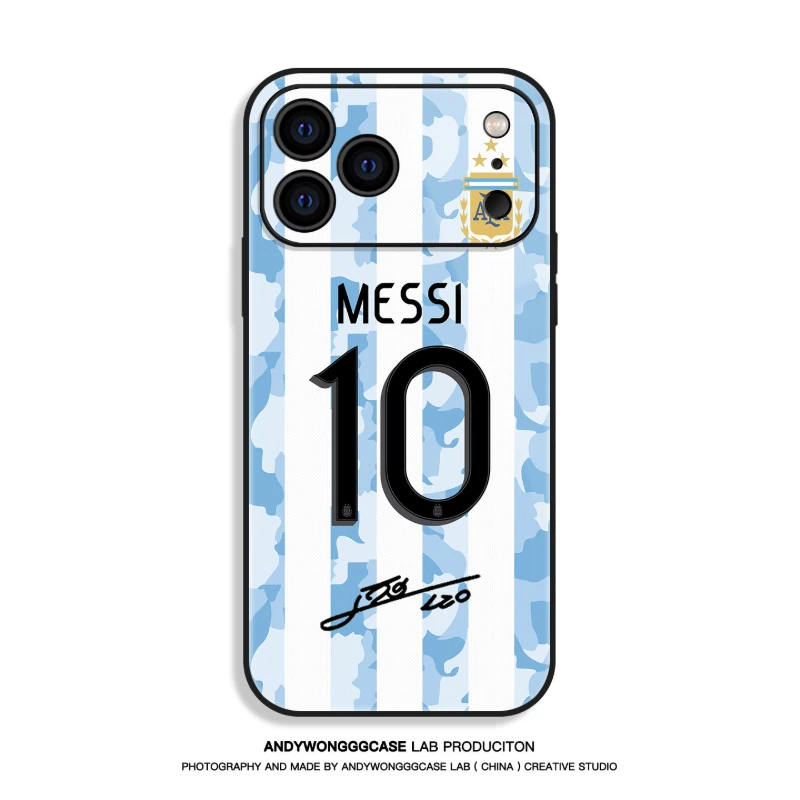梅西 Messi 高清鋼化玻璃手機殼