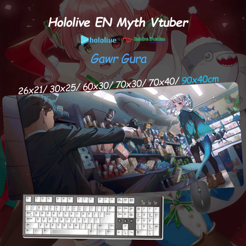 噶嗚·古拉 Gawr Gura 超大電競涼感滑鼠墊