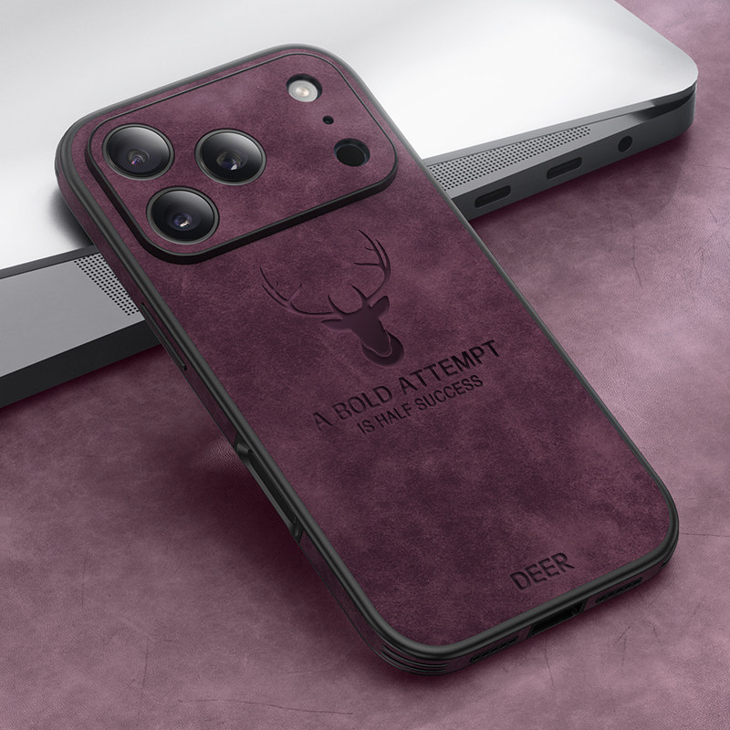 輕奢羊巴皮麋鹿磁吸手機殼