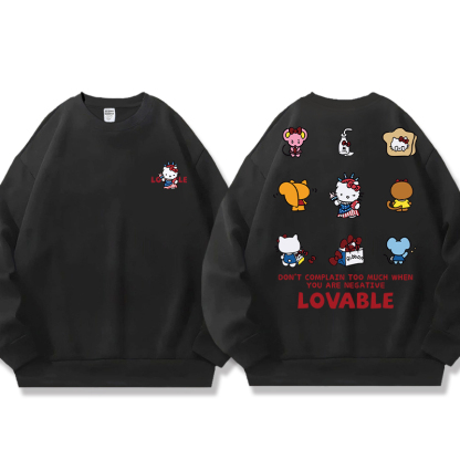 HelloKitty 秋冬新款 親子情侶裝圓領長袖