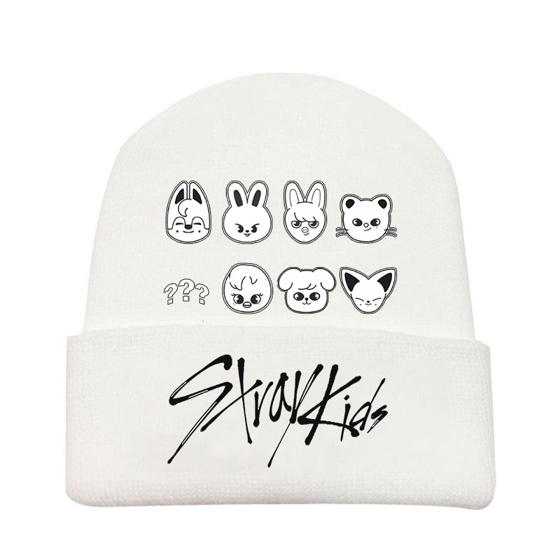 Stray Kids 應援週邊 時尚字母款針織帽