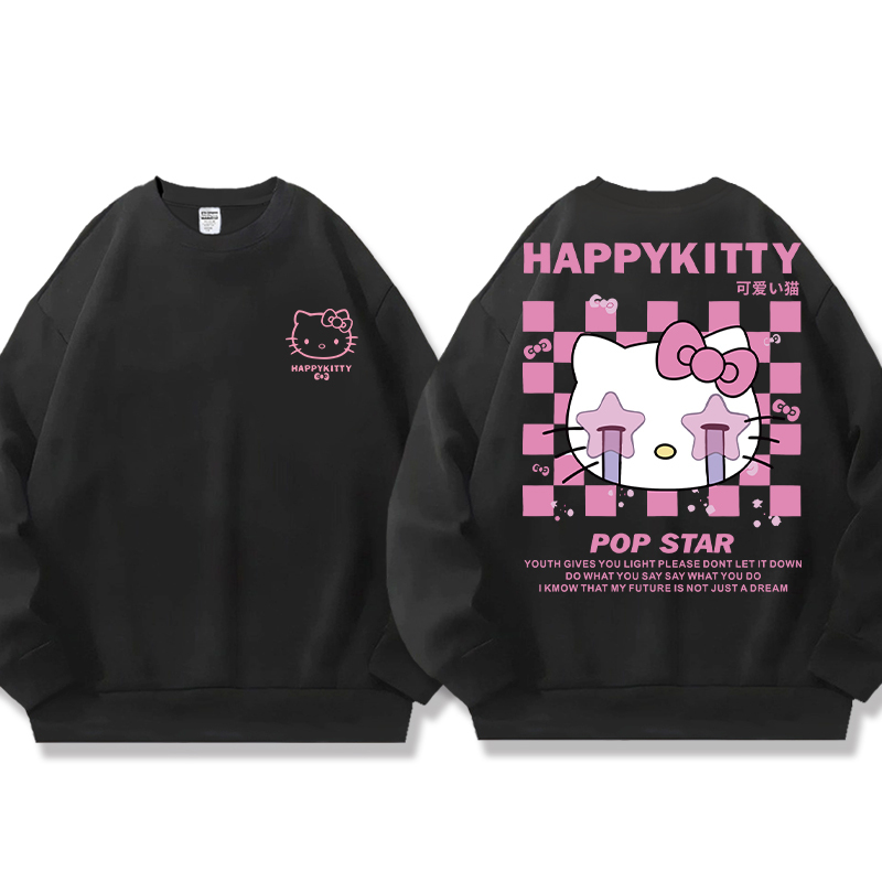 HelloKitty 秋冬新款 親子情侶裝圓領長袖