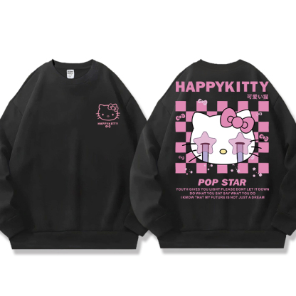 HelloKitty 秋冬新款 親子情侶裝圓領長袖