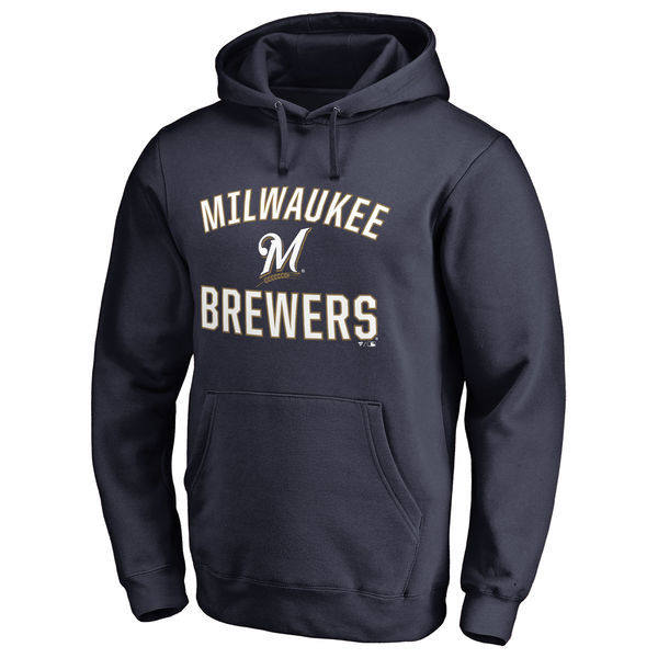 MLB 釀酒人隊 Brewers 美式復古加絨連帽外套｜棒球風衛衣