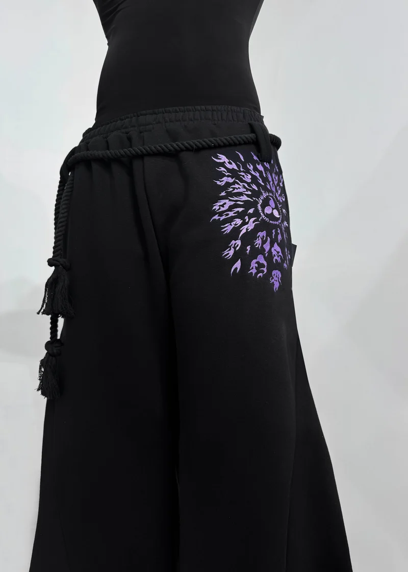 “佐助咒印”刺繡工藝寬鬆運動褲