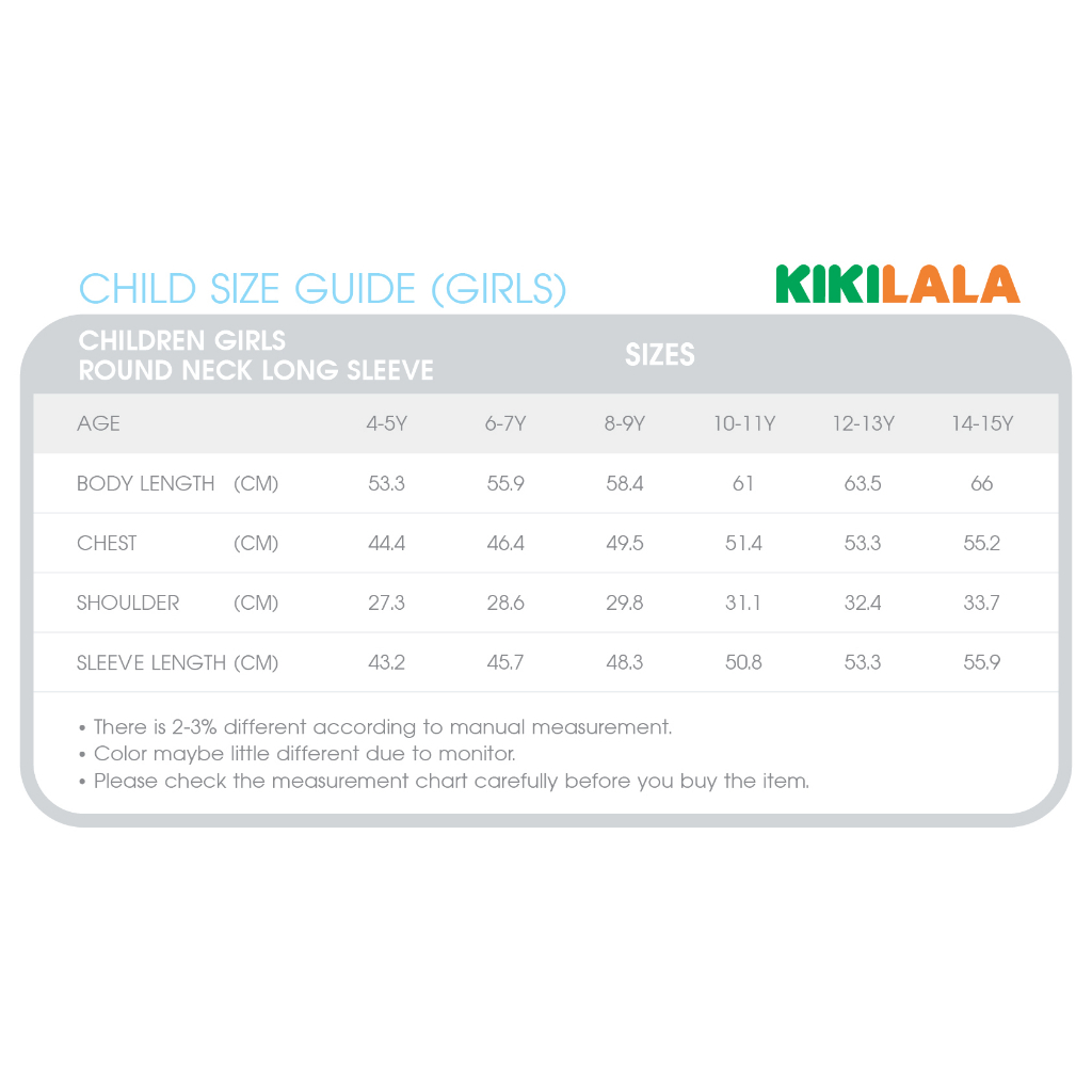 Kikilala Children Girl Long Sleeve Shirt FTK025-KIKILALA