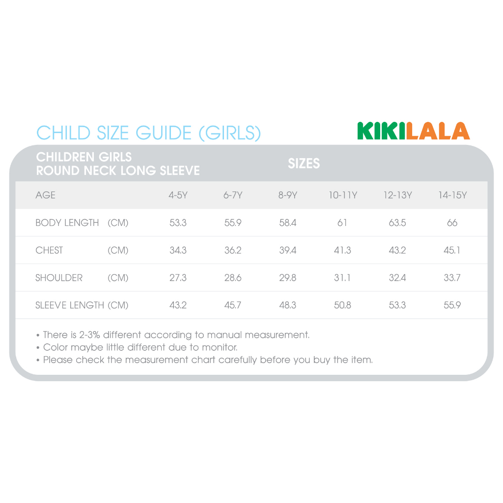Kikilala Children Girl Long Sleeve Shirt FTK040-KIKILALA