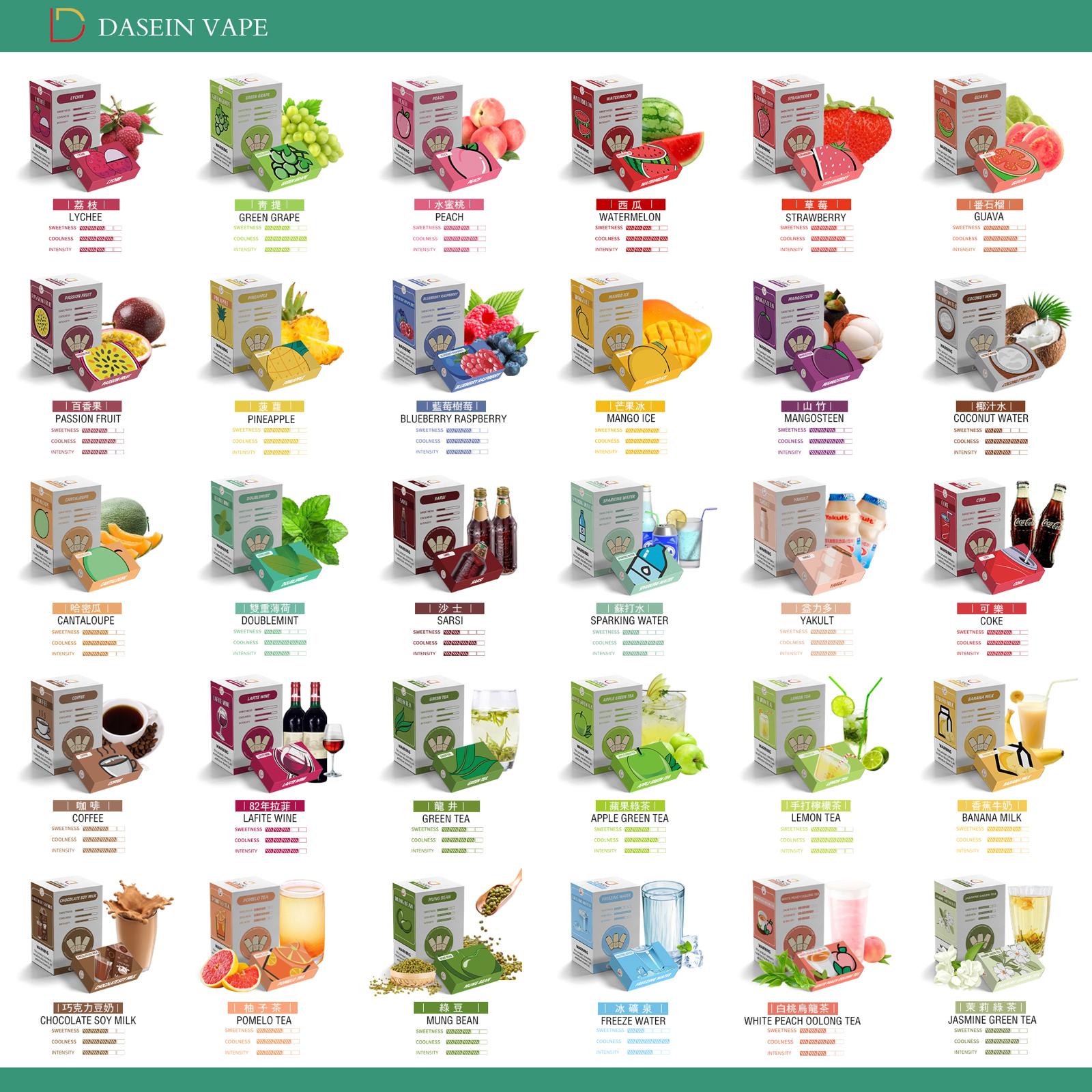 香港DASEIN VAPE 5代 煙彈 3粒 (RELX 4/5/6代通用) 香港現貨 發貨快 當天寄出 零售 批發