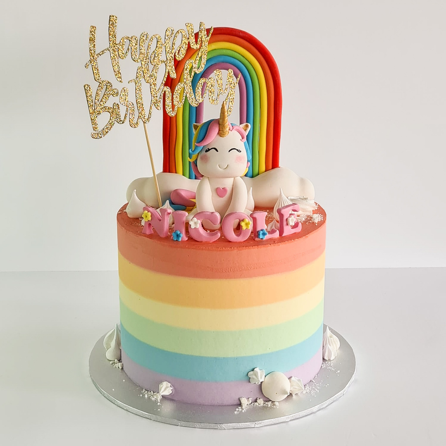 Rainbow Unicorn Cake 