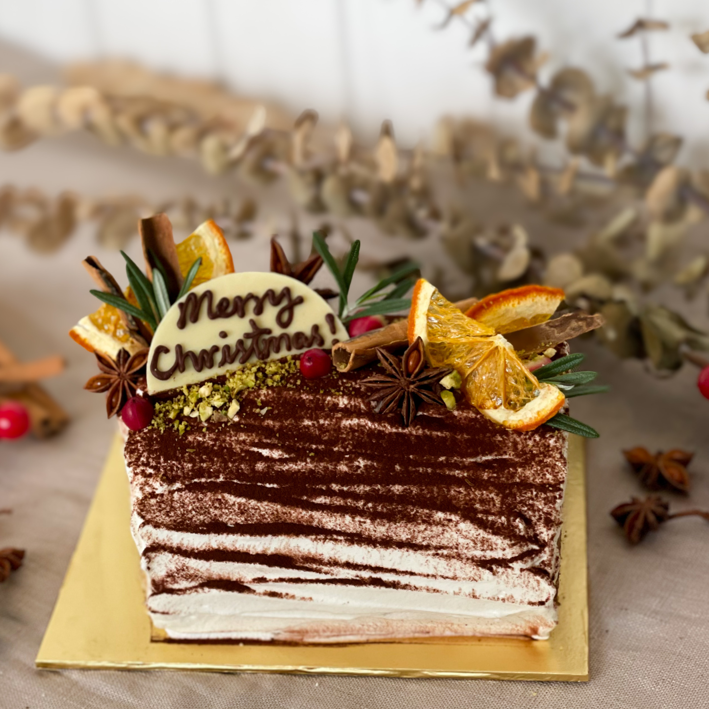 Tiramisu Yule Log