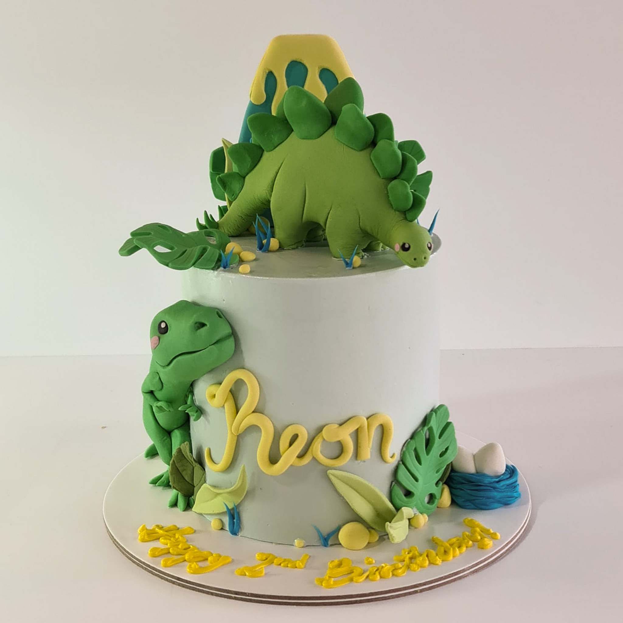 Dinosaur Volcano Cake 