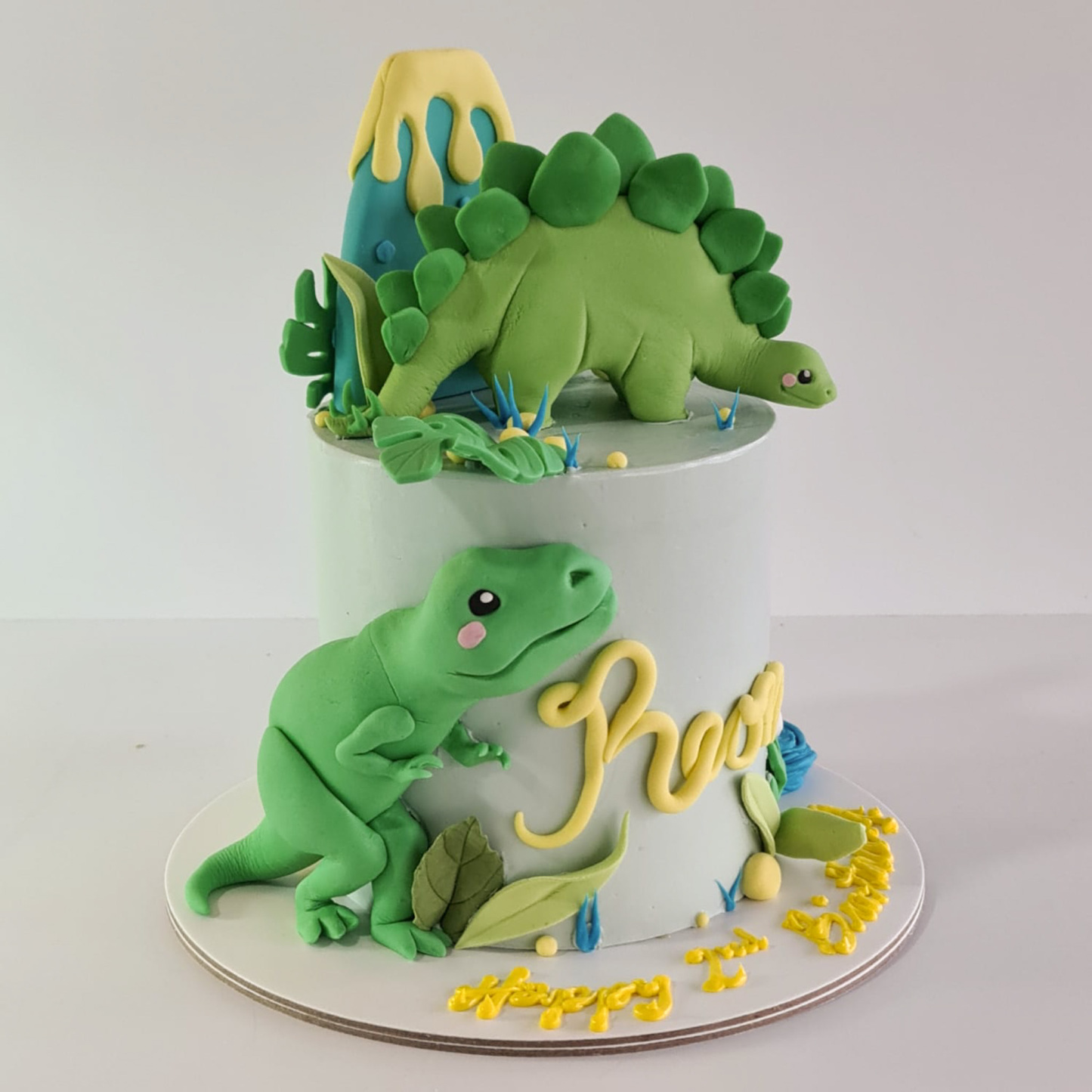 Dinosaur Volcano Cake 