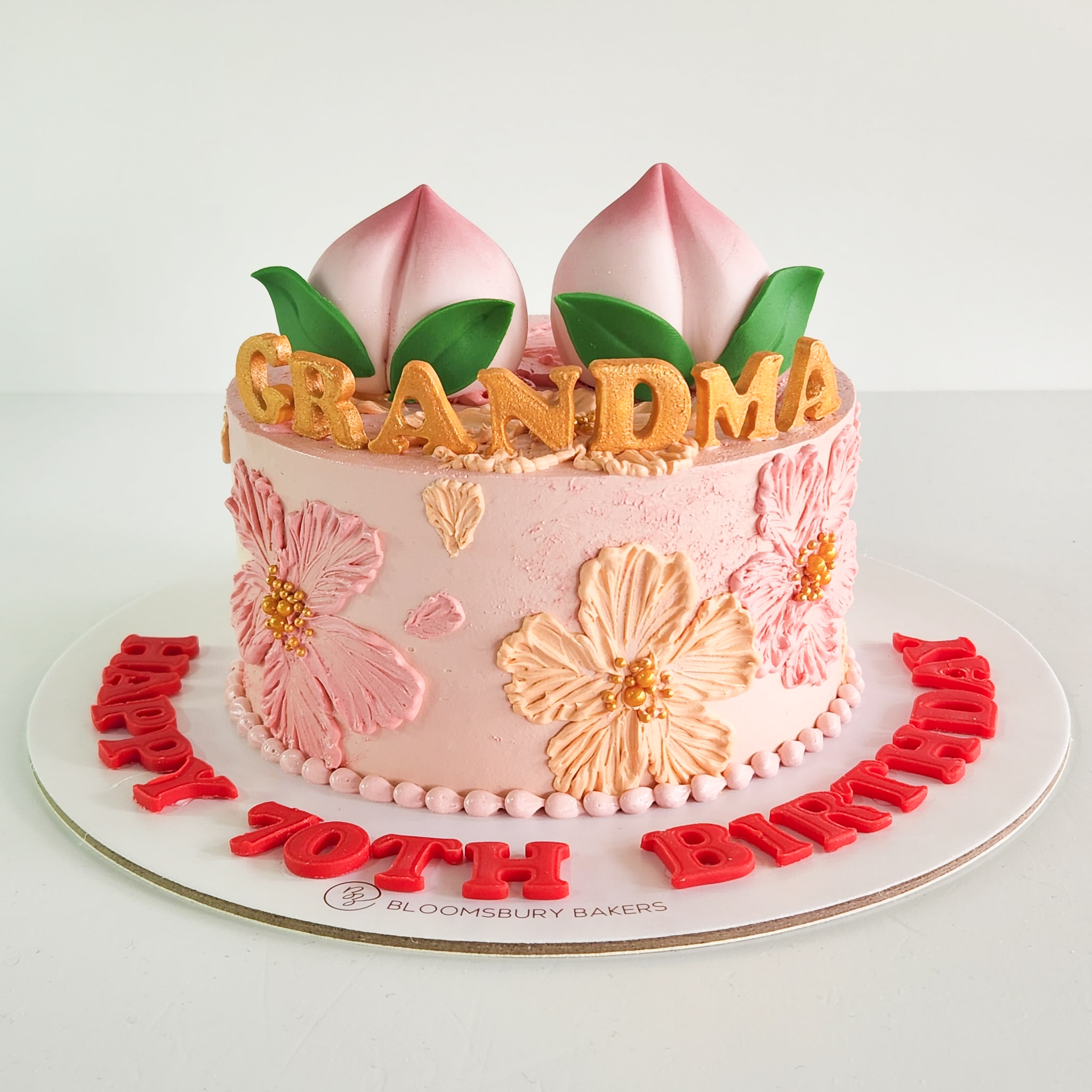 Blush Buttercream Floral Longevity Cake (Shorter Version)