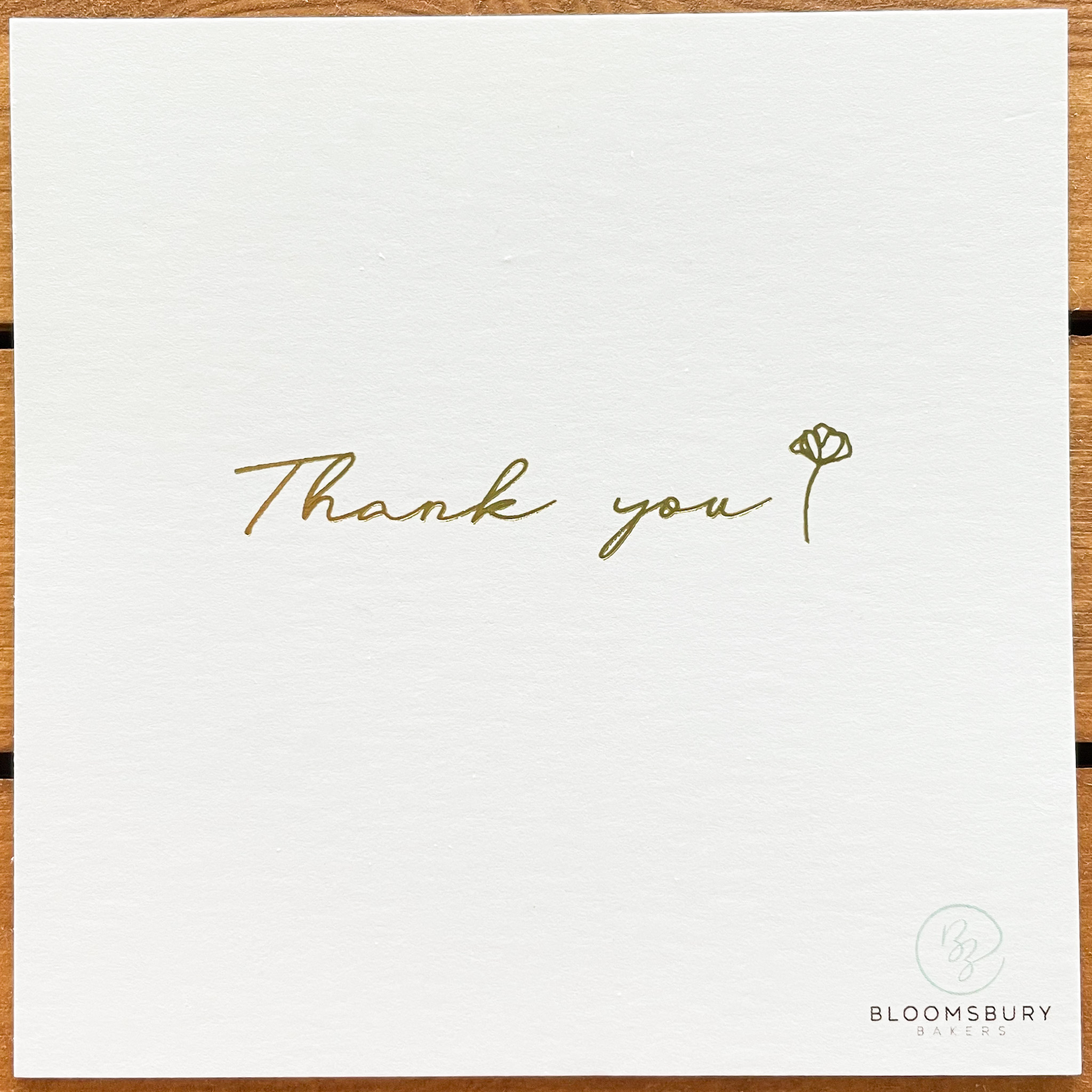 Thank You Card (Gold Words)