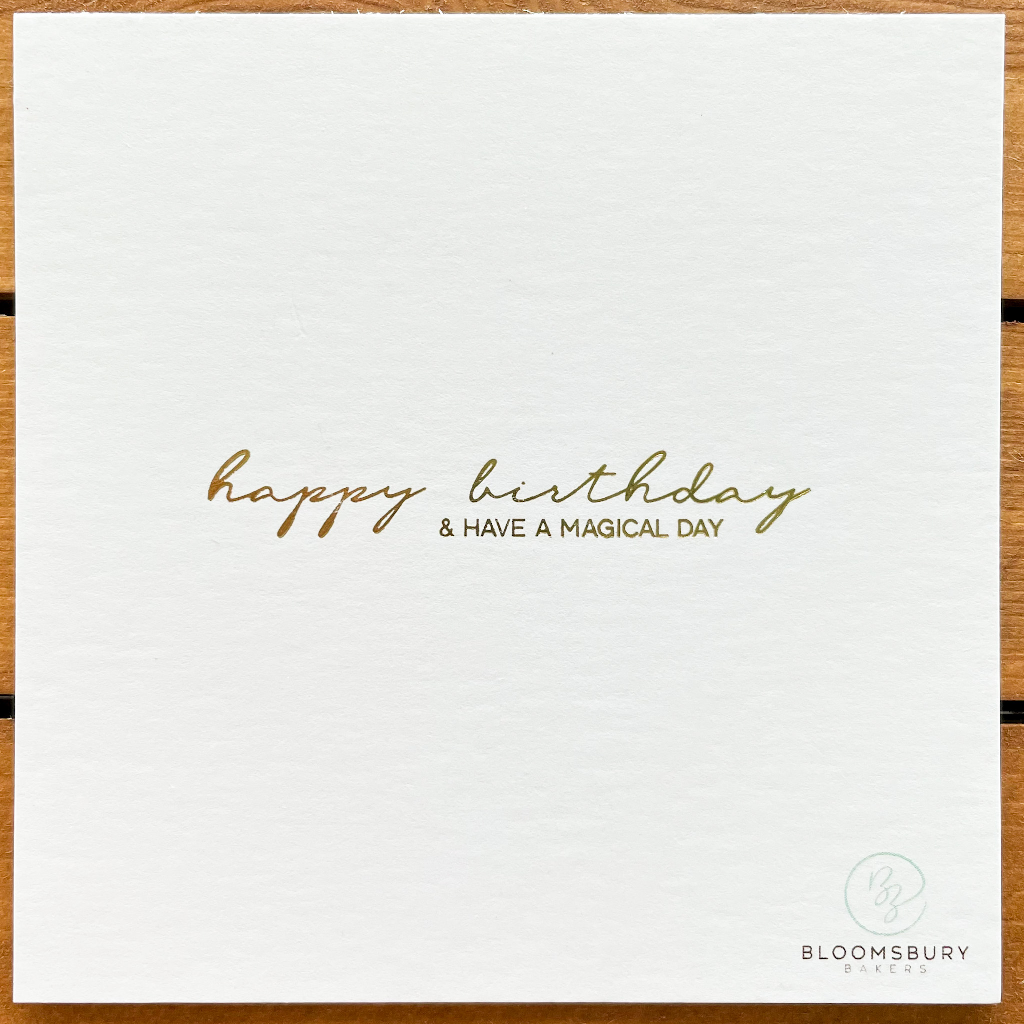 Happy Birthday Card (Gold Words)
