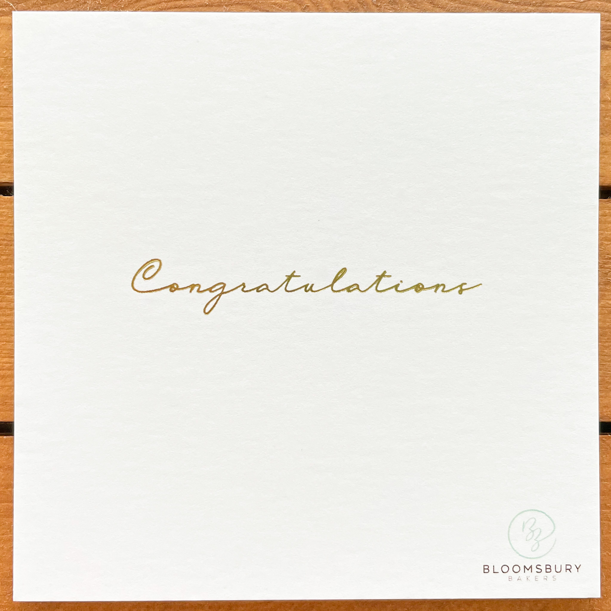 Congratulations Card (Gold Words)