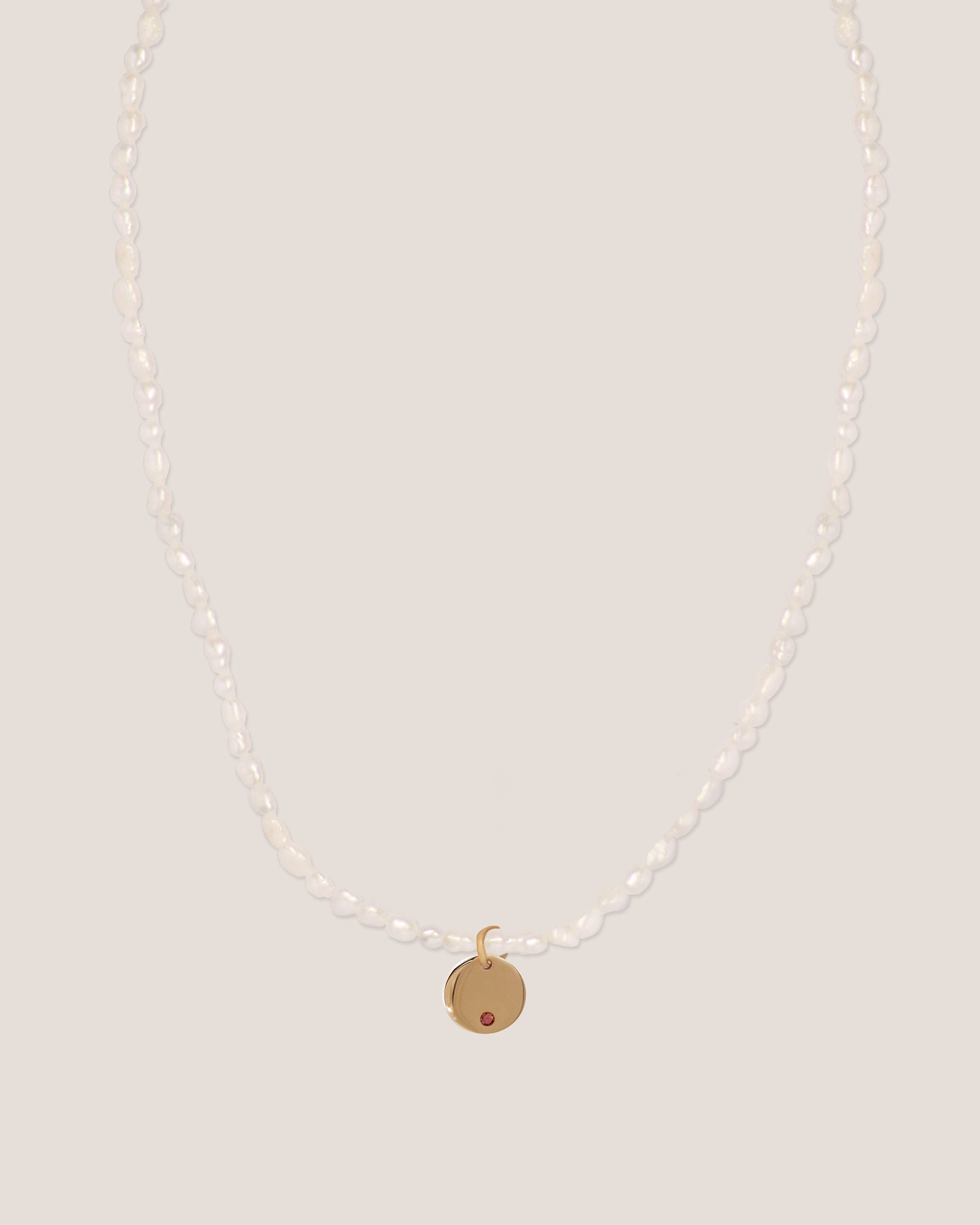 Birthstone Freshwater Pearl Gold Necklace