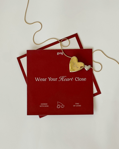 Two of a Kind Heart Silver Necklace