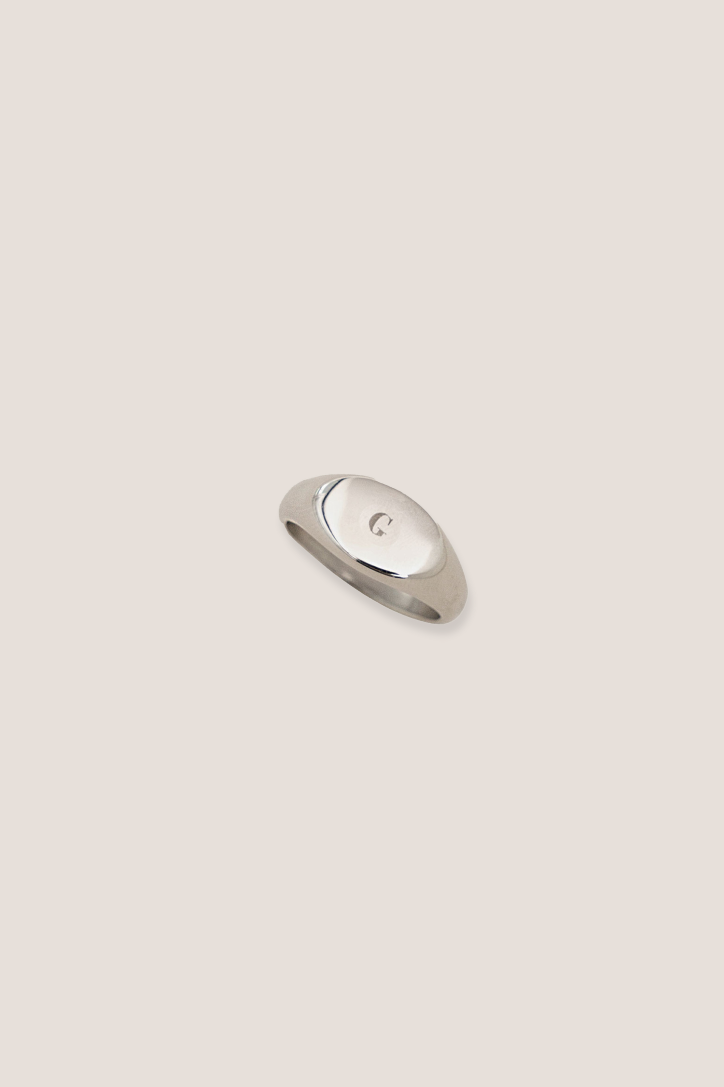 Ellipse Silver Signet Ring
