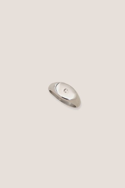Ellipse Silver Signet Ring