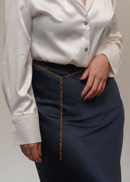 Dawn Gold Chain Belt Necklace 