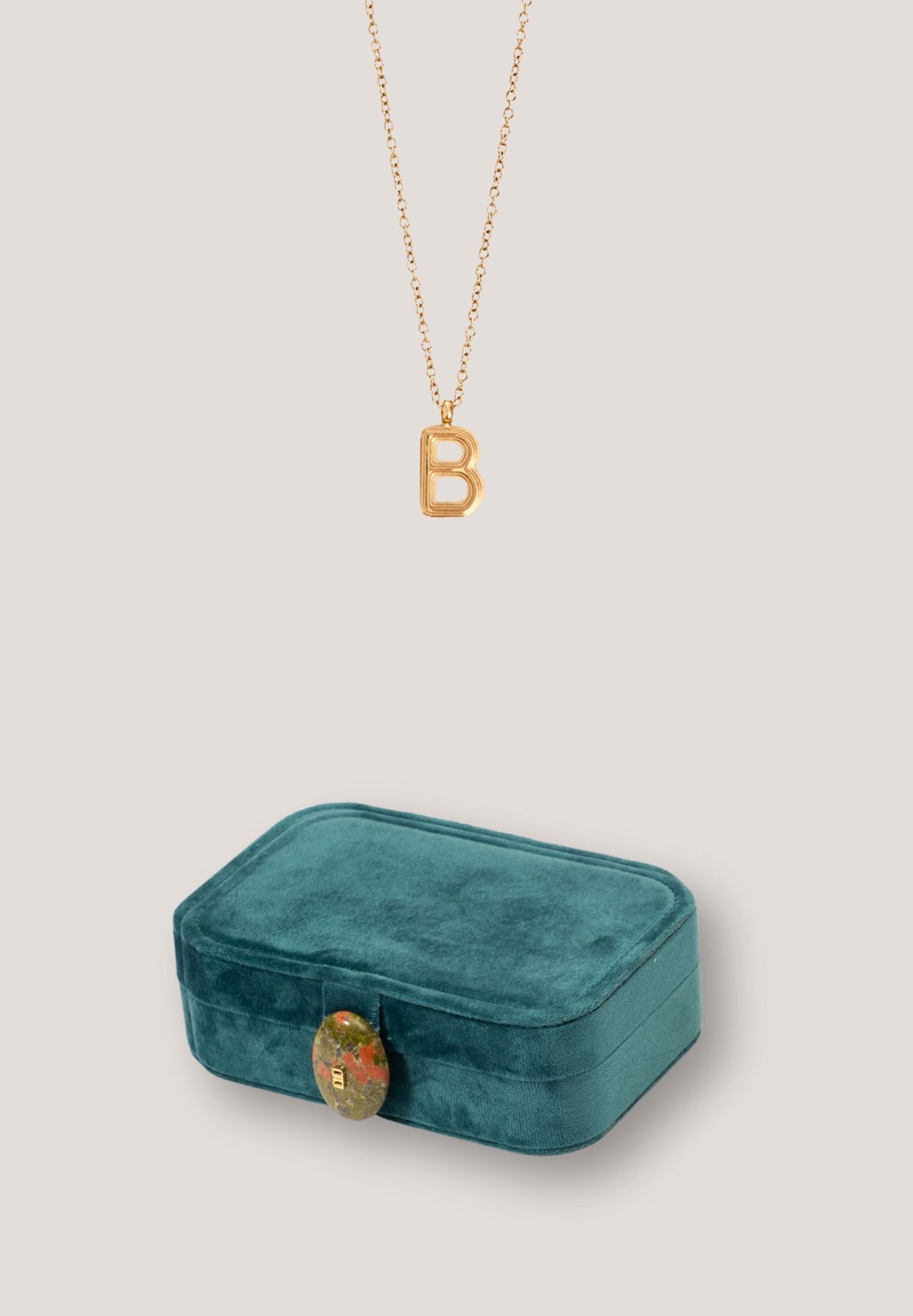 Wishkeeper Jewellery Box + Alphabet Gold Necklace