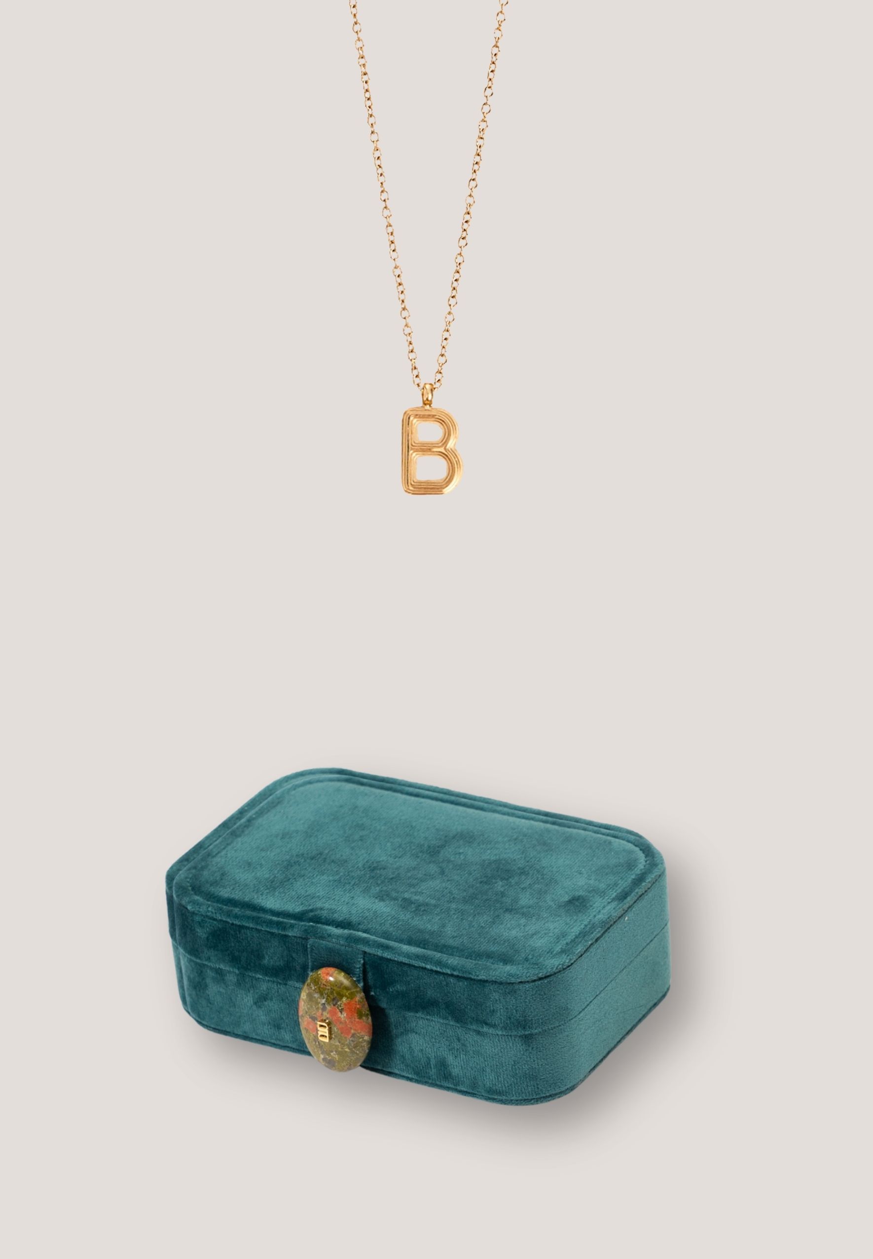 Wishkeeper Jewellery Box + Alphabet Gold Necklace