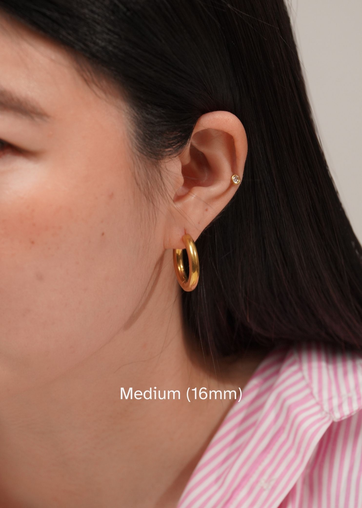 Eros Gold Hoop Earrings