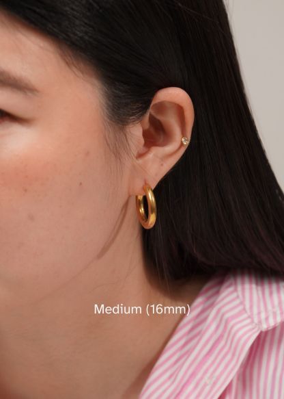 Eros Gold Hoop Earrings