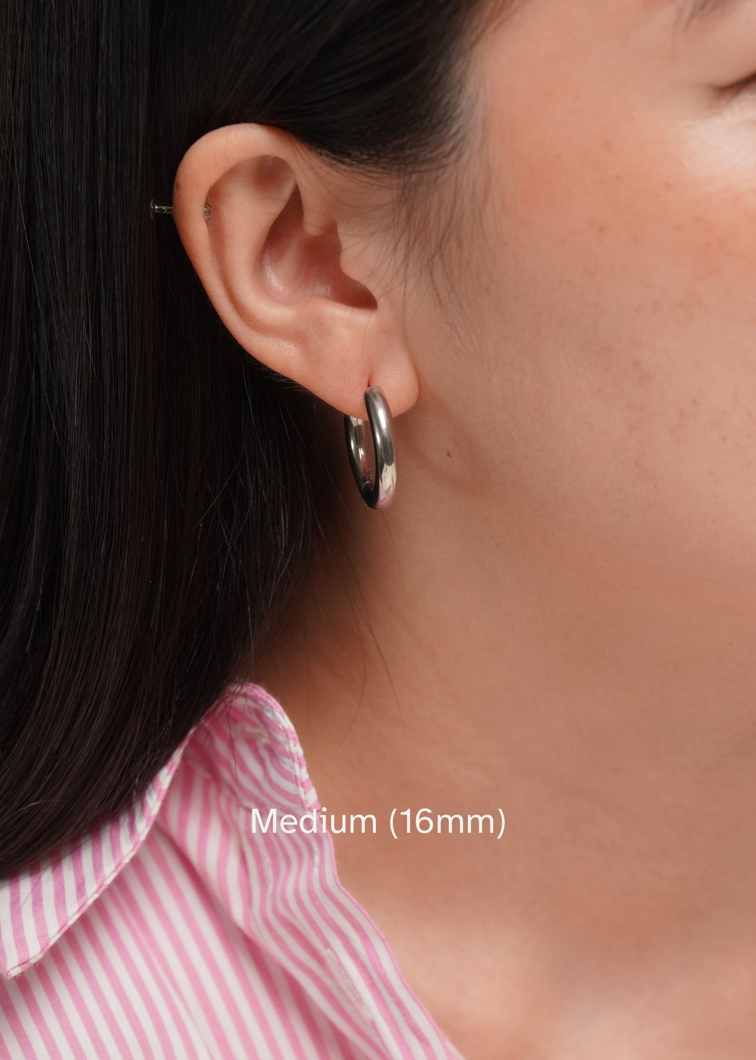 Eros Silver Hoop Earrings