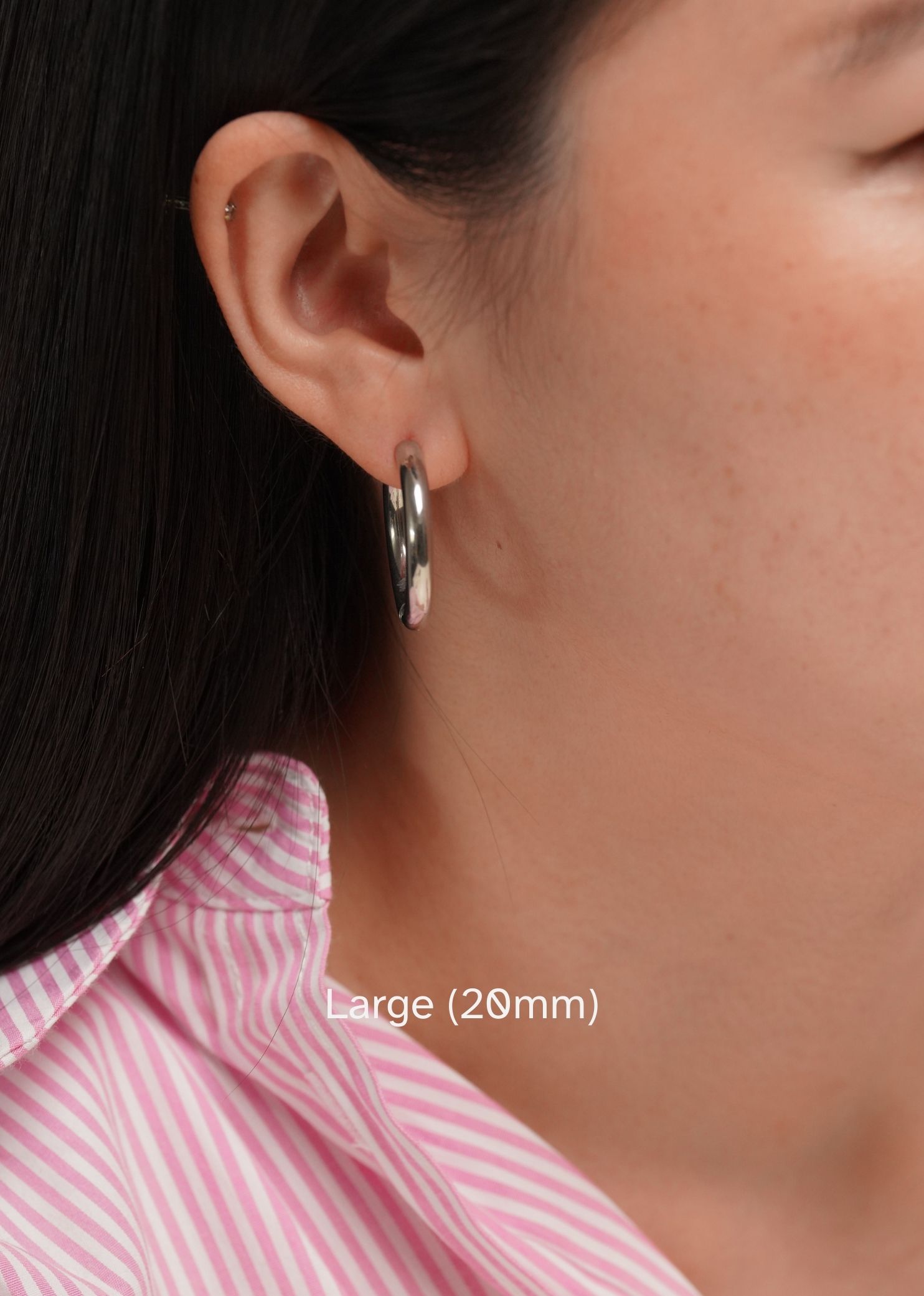 Eros Silver Hoop Earrings