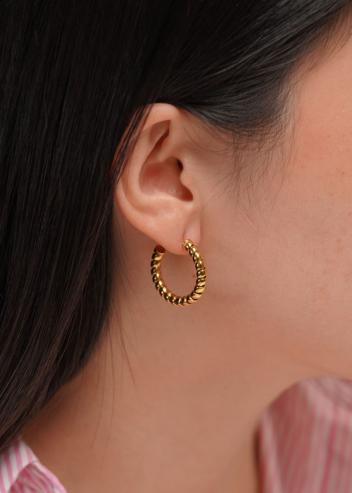 Ray Gold Twist Earrings