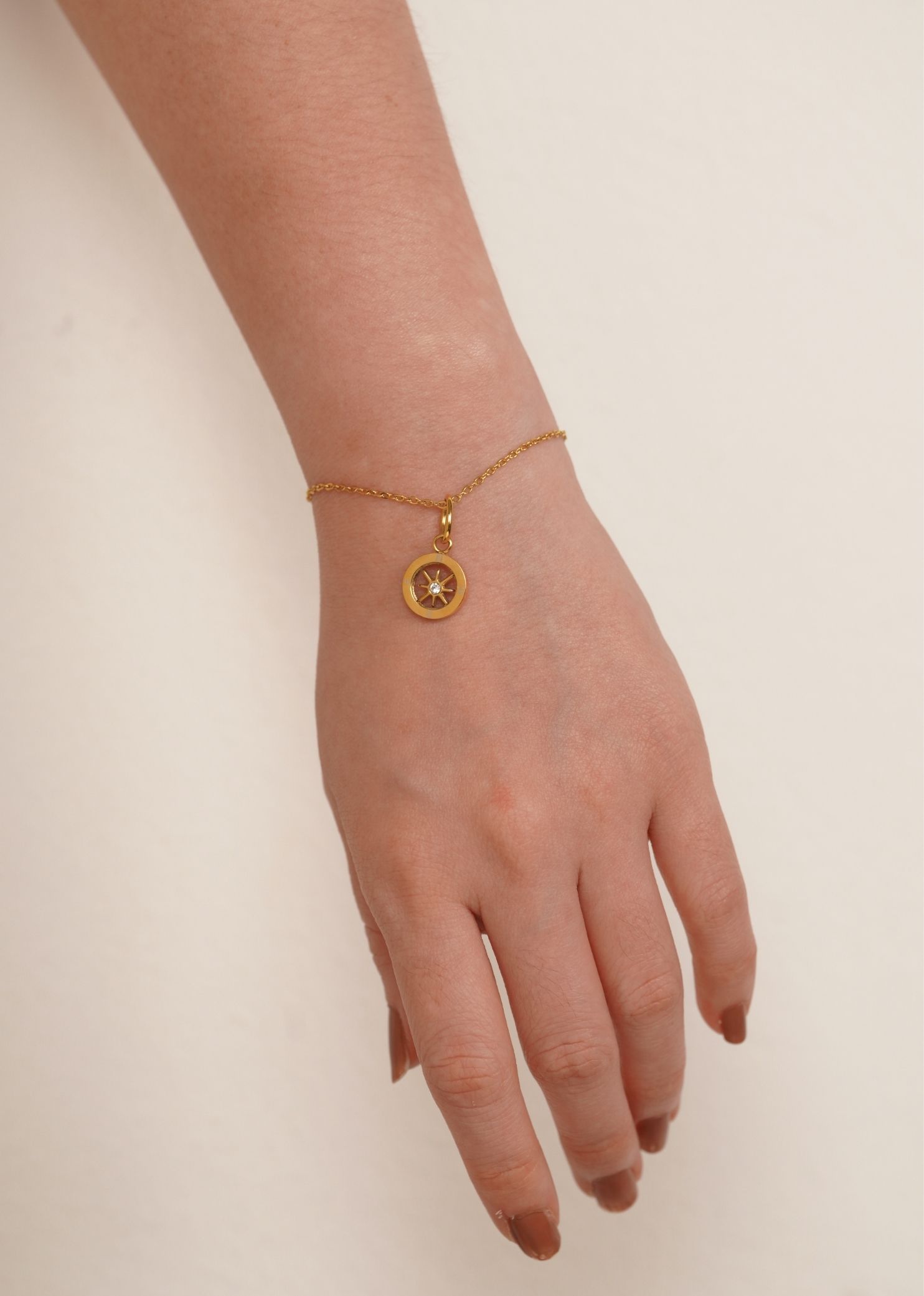 Path Charm Gold Chain Bracelet