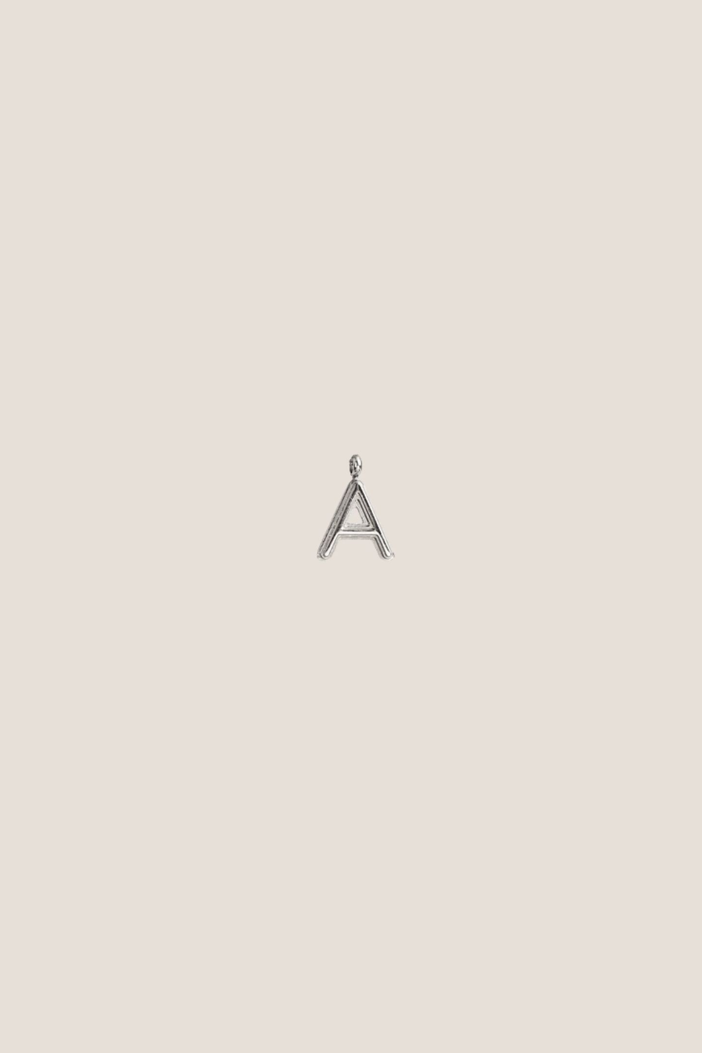 Alphabet Silver Charm