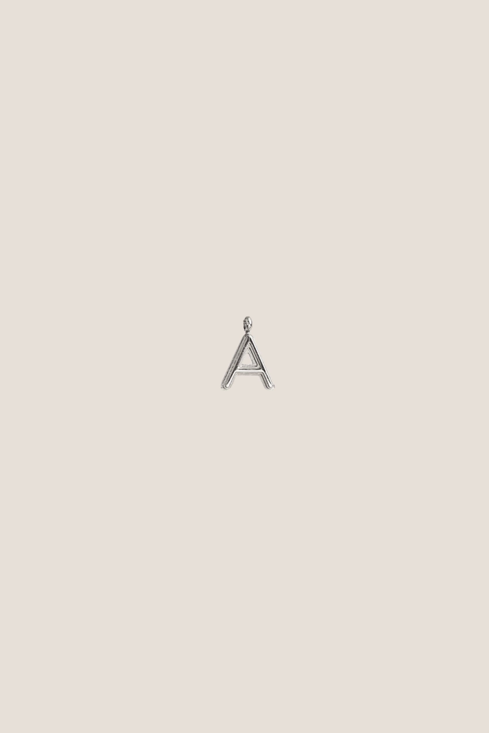 Alphabet Silver Charm
