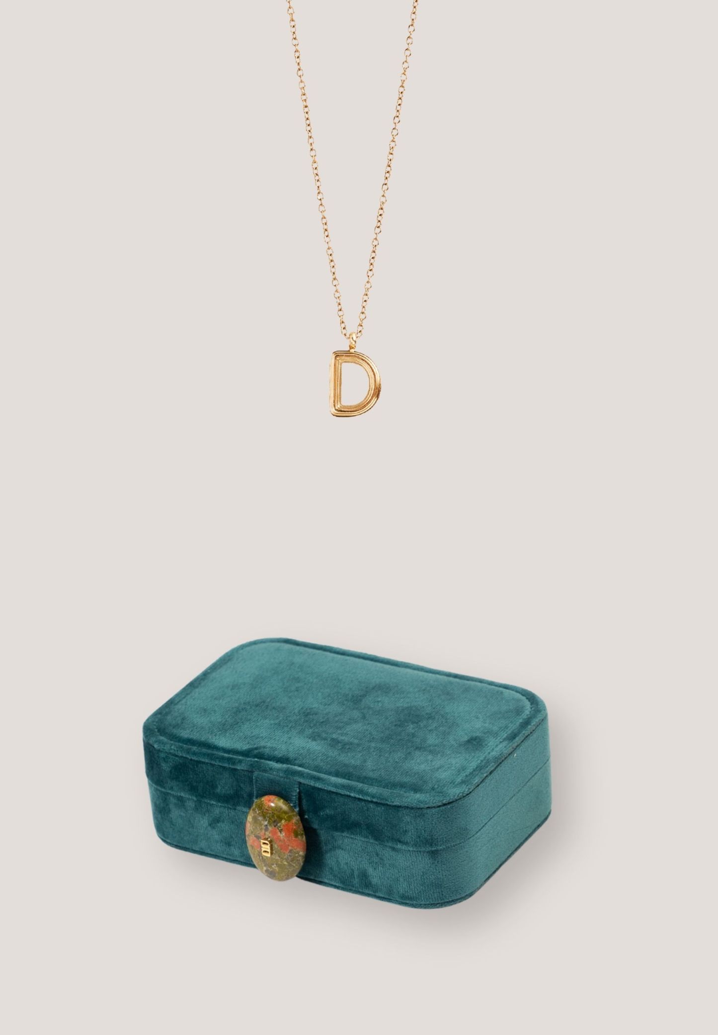 Wishkeeper Jewellery Box + Alphabet Gold Necklace