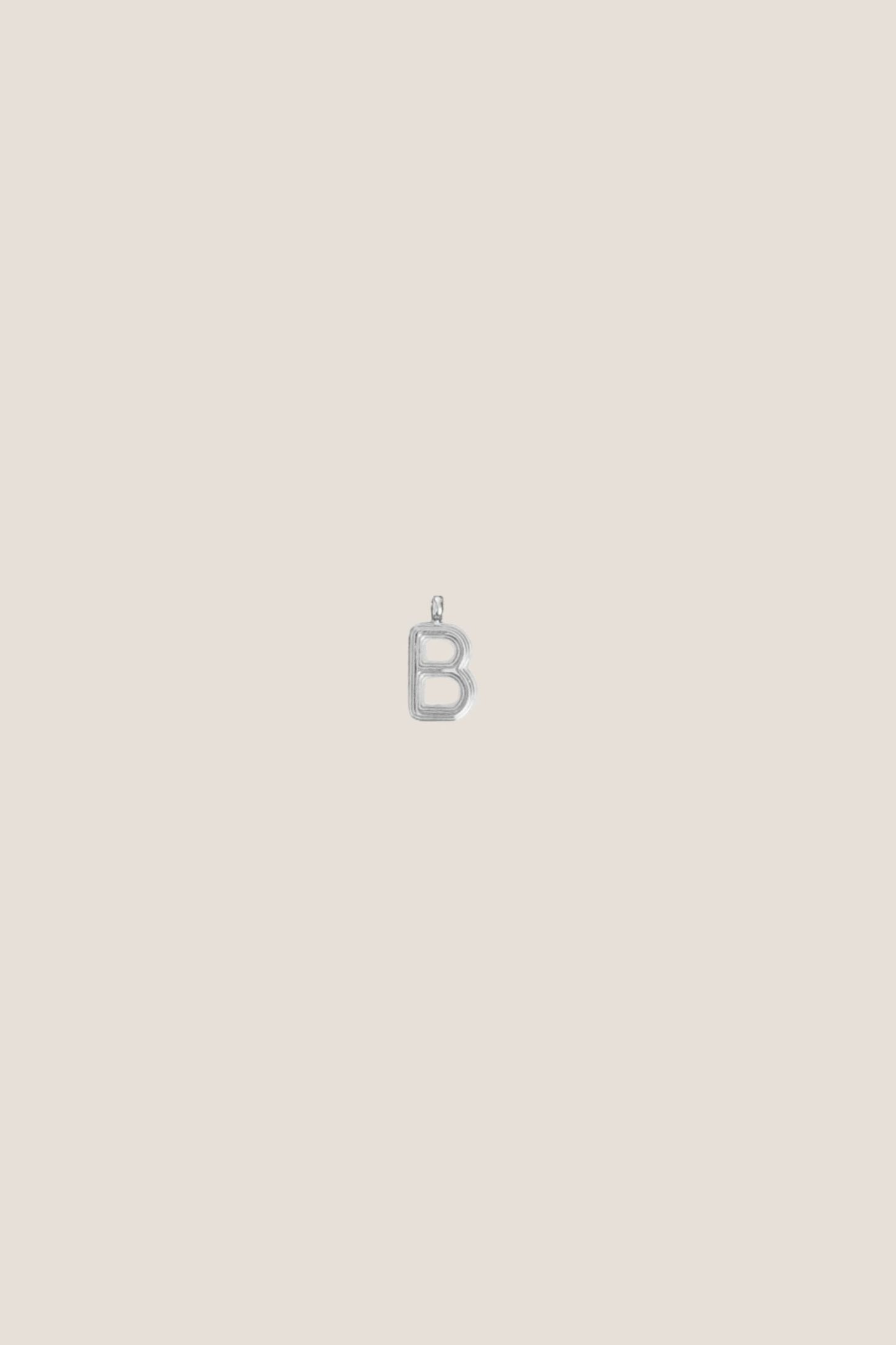 Alphabet Silver Charm