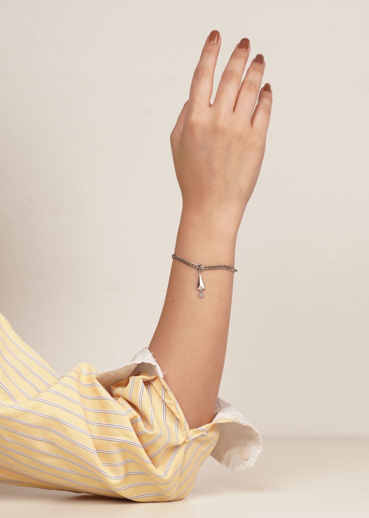 Bibelot Silver Pendant with Curb Chain Bracelet