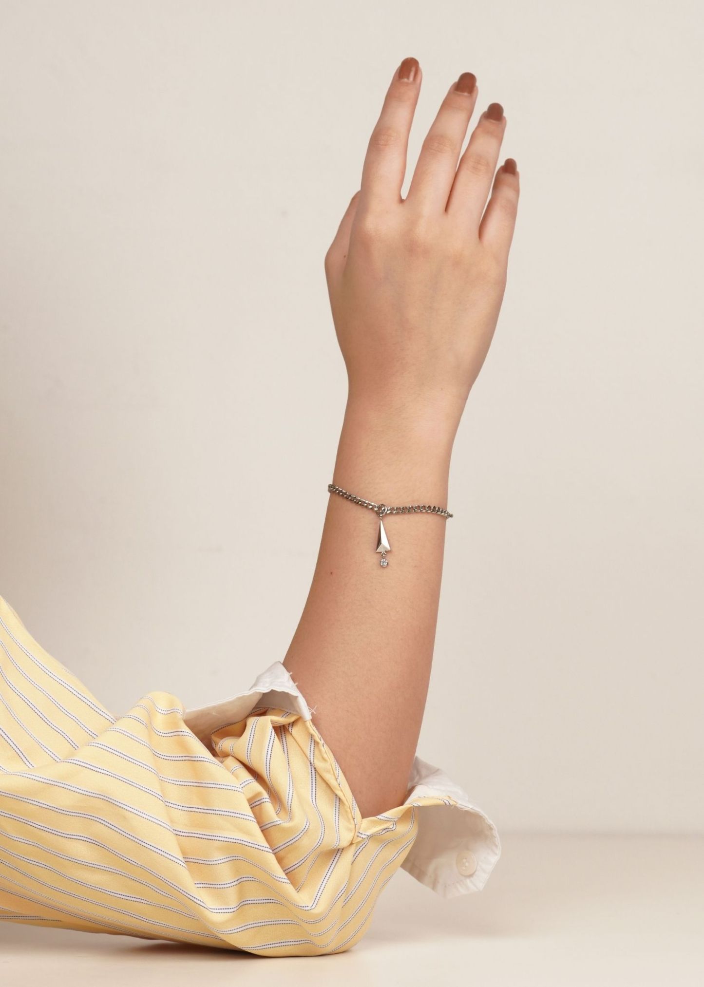 Bibelot Silver Pendant with Curb Chain Bracelet