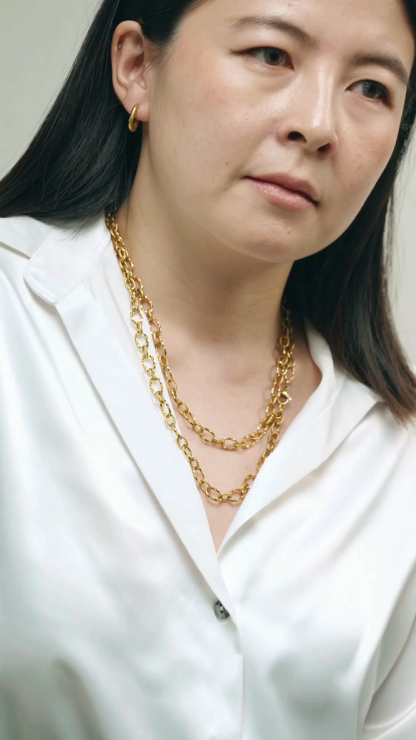 Dawn Gold Chain Belt Necklace 