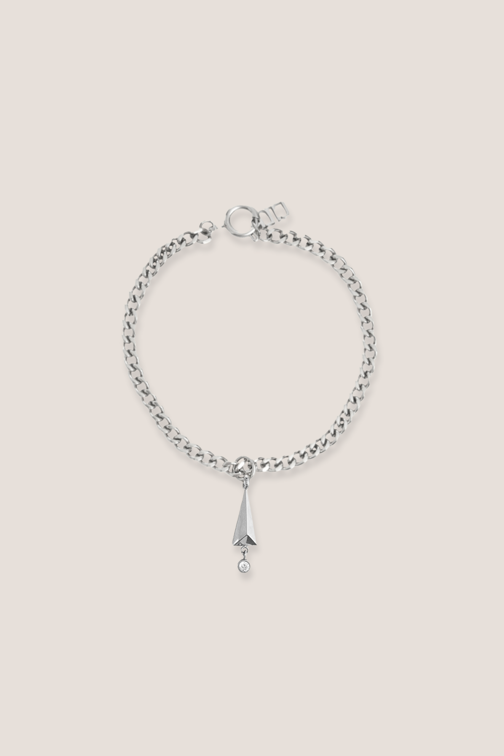 Bibelot Silver Pendant with Curb Chain Bracelet