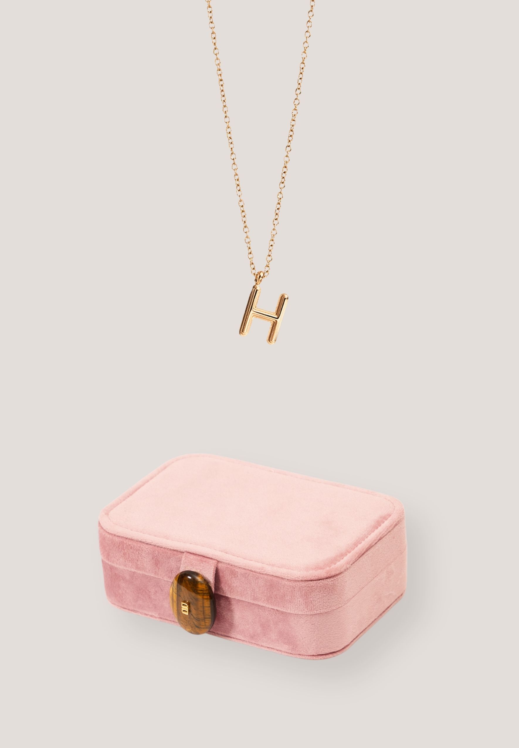 Wishkeeper Jewellery Box + Alphabet Gold Necklace