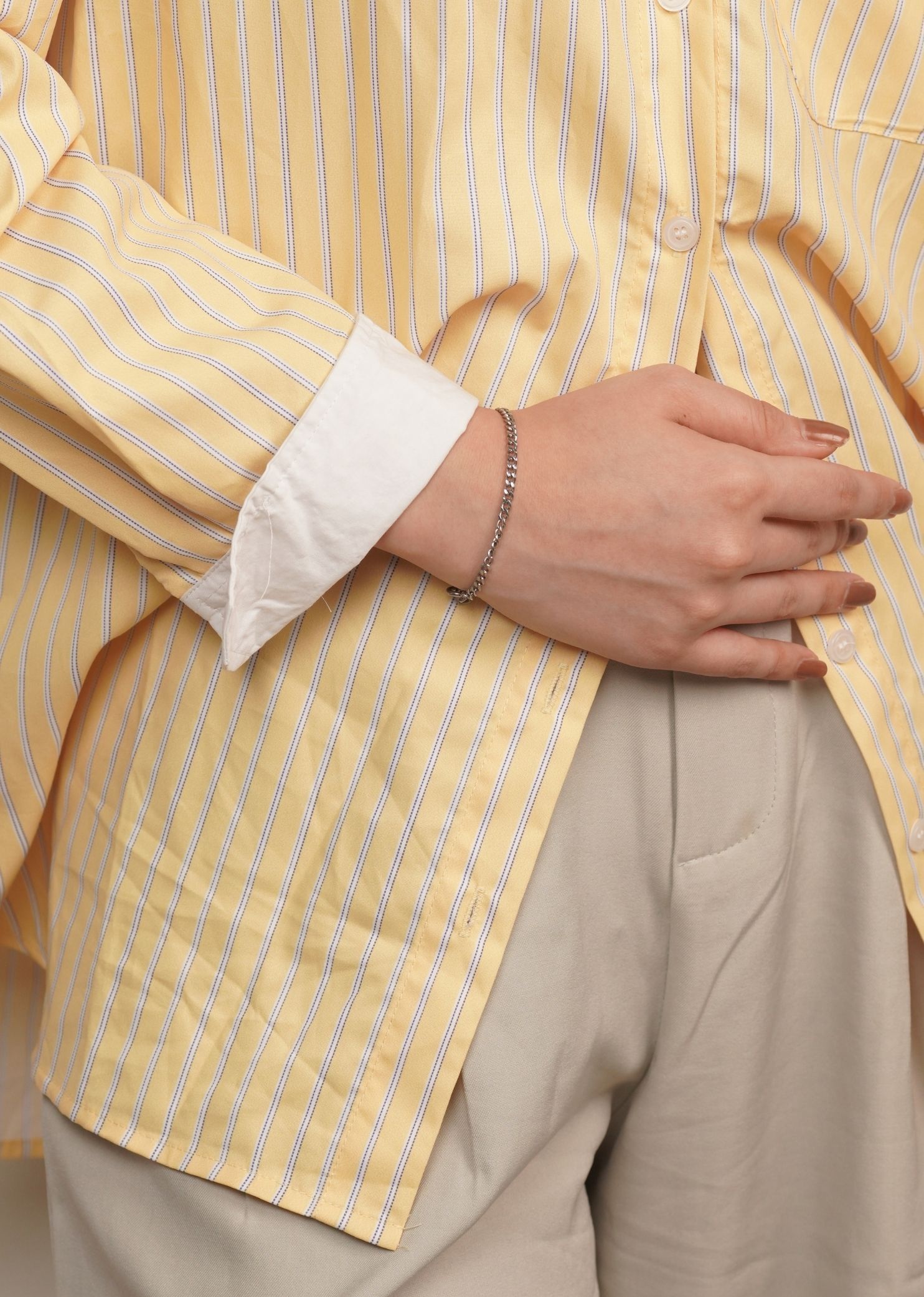 Curb Chain Silver Bracelet