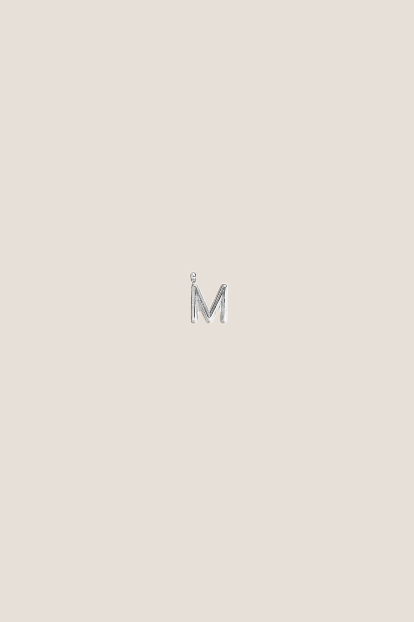 Alphabet Silver Charm