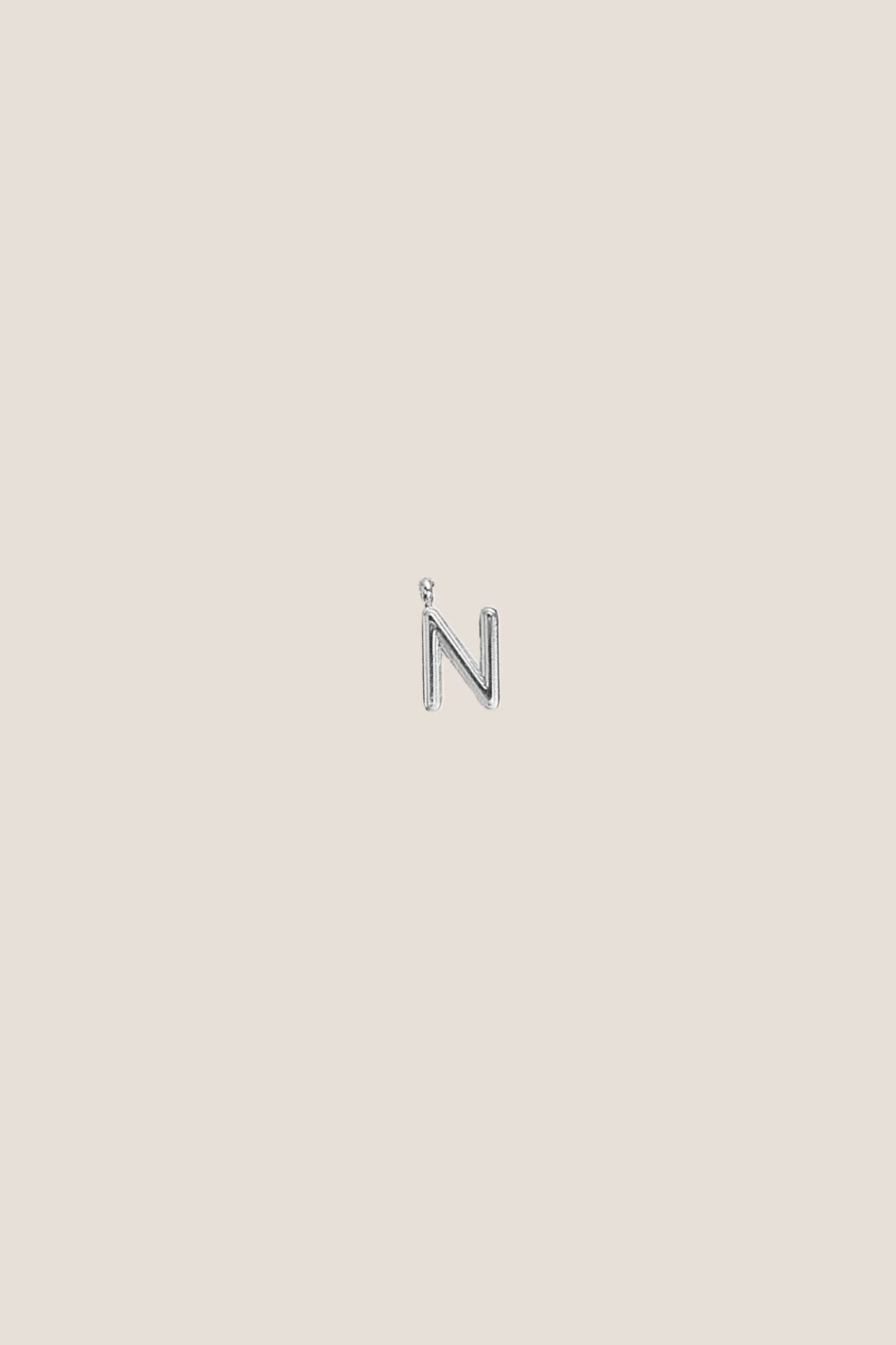 Alphabet Silver Charm
