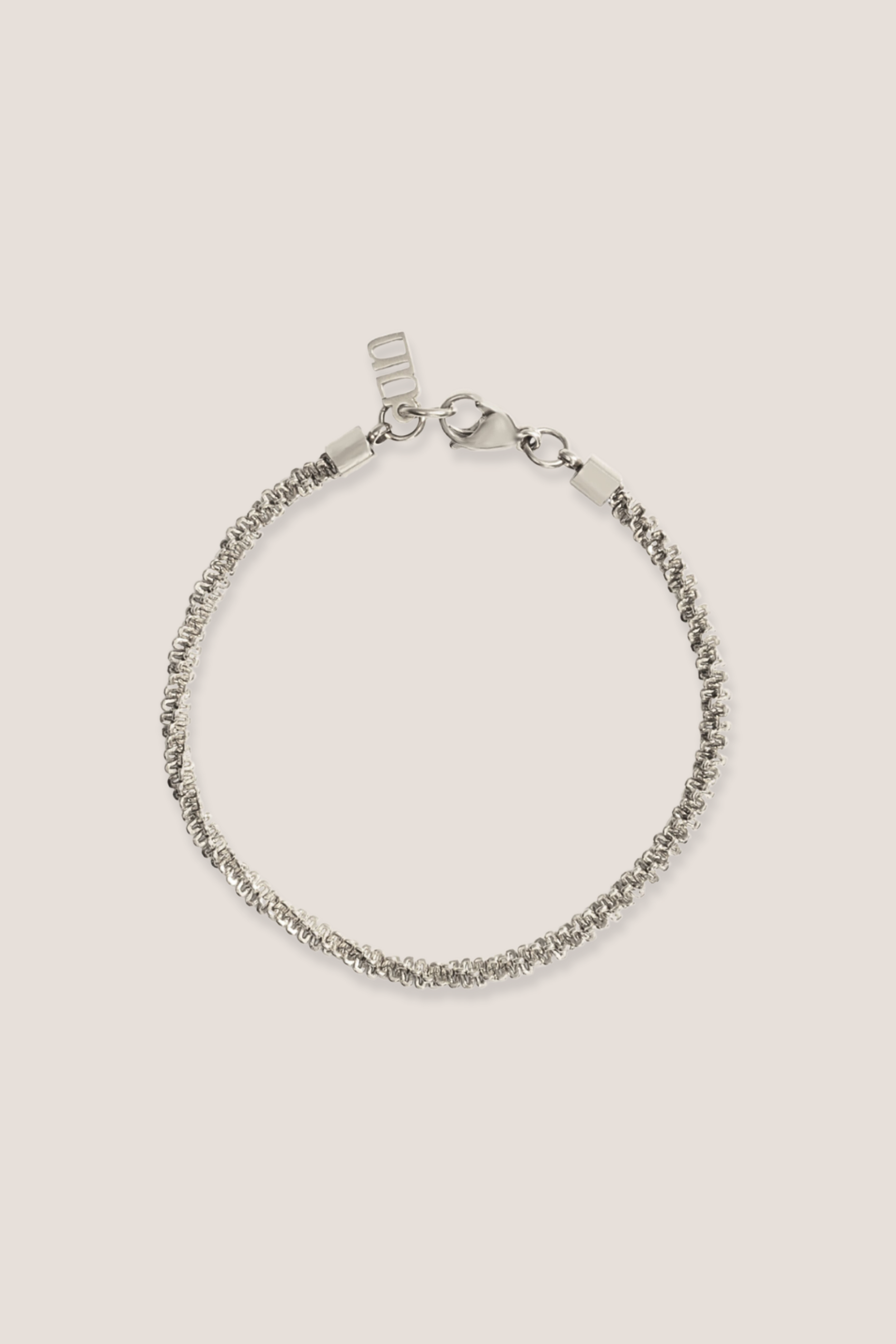Tweed Silver Chain Bracelet